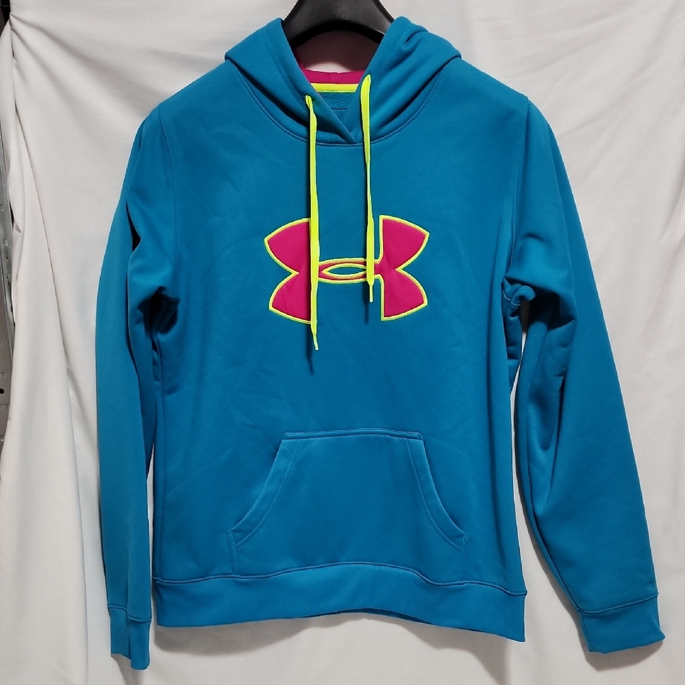 Under Armour Teal Hoodie with Neon Accents